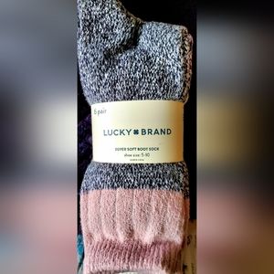 Lucky Brand Super Soft Boot Socks 5 pair Pk